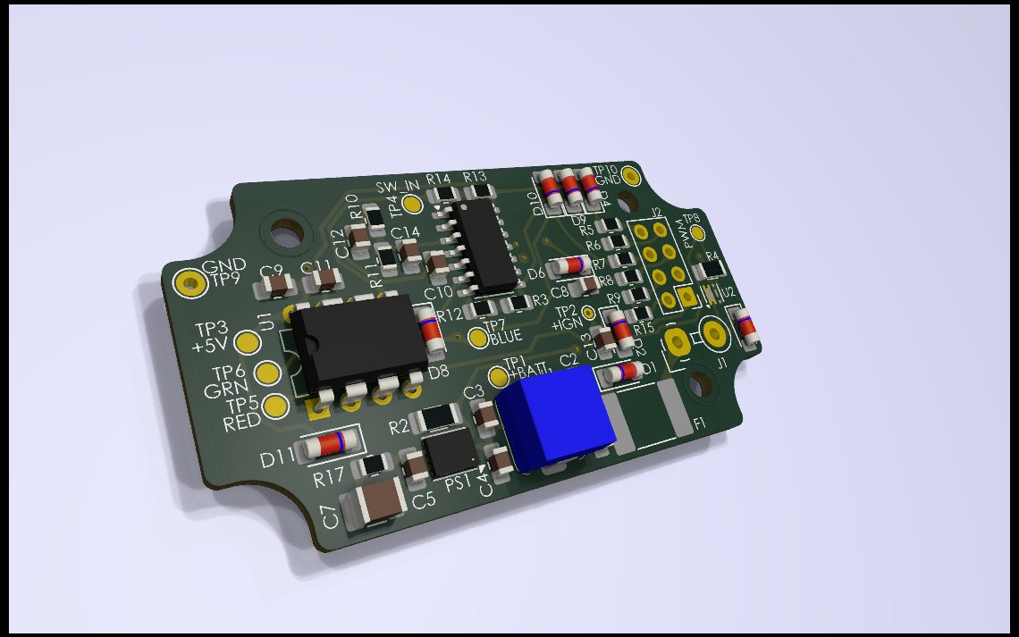 Front render of PCB